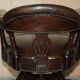 Victorian antique leather captain's chair