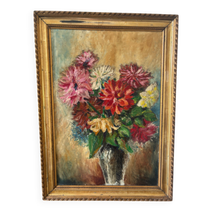 Bouquet de fleurs signé - 1963