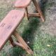 Antique wooden farm bench