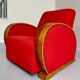 2 anciens fauteuils club art déco années 30 structure bois courbé