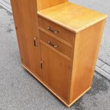 Asymmetrical wardrobe light oak 1950