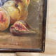 Still life on wood painted in oil 19th