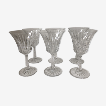 Suite of 6 former Baccarat crystal wine glasses