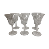 Suite of 6 former Baccarat crystal wine glasses