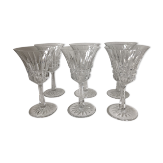 Suite of 6 former Baccarat crystal wine glasses