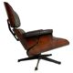 Lounge Chair in Black Leather attributed to Charles Eames for Herman Miller, 1956