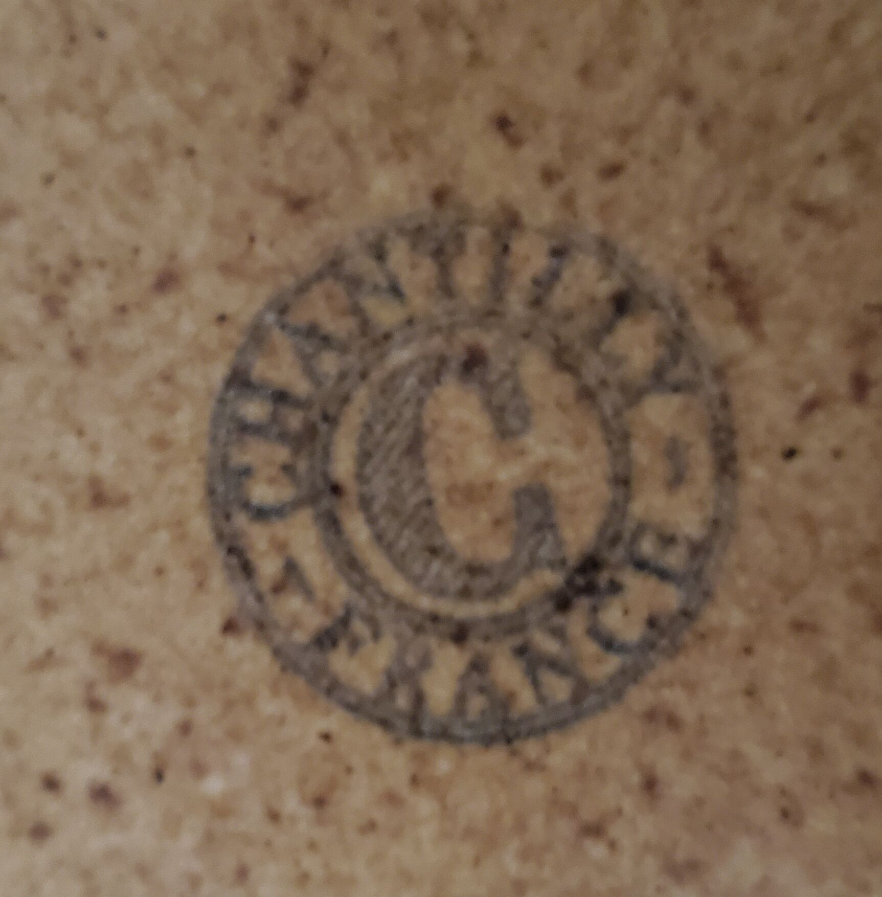 Round sandstone dish