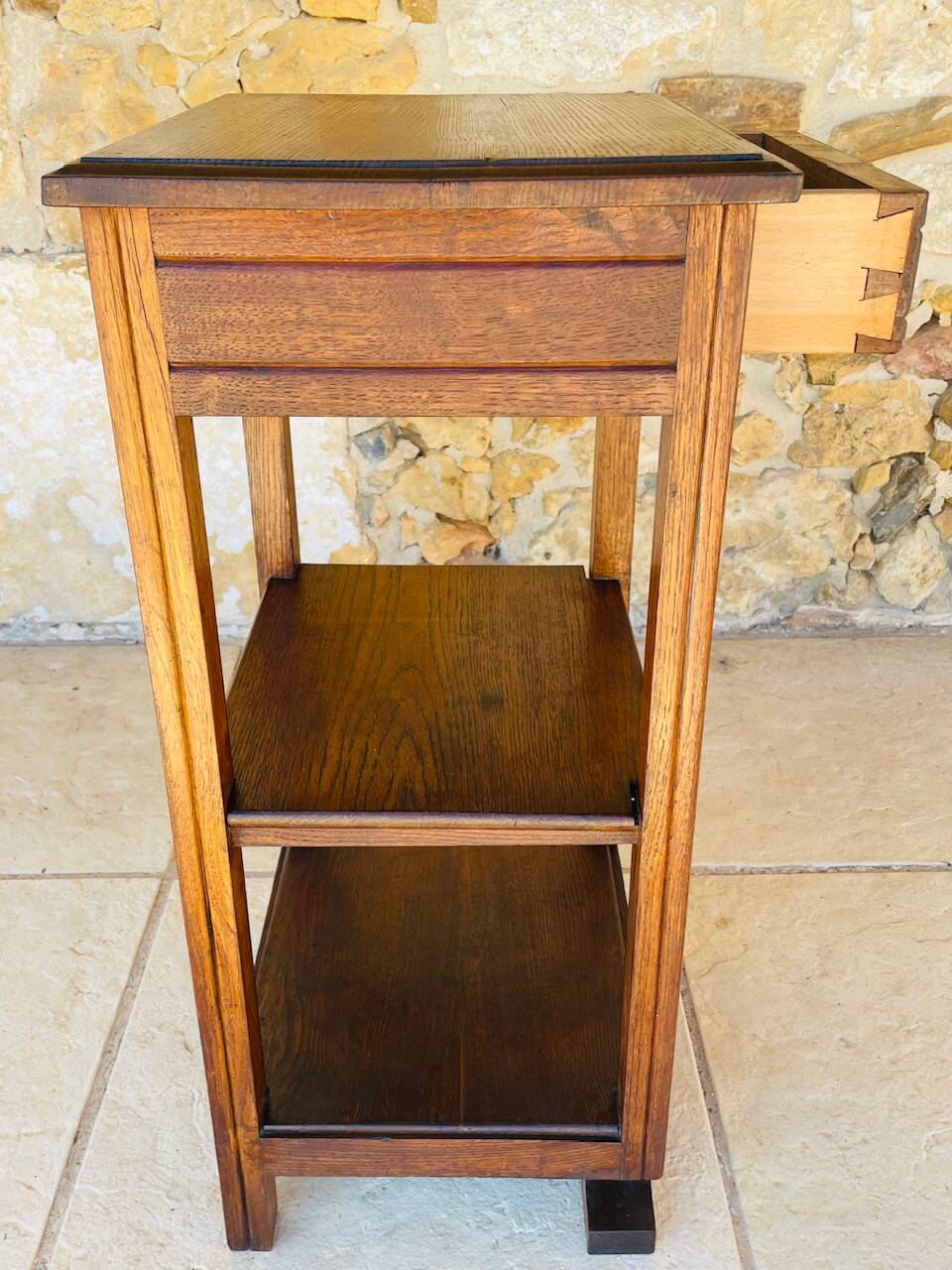 Console Art Deco a 3 niveaux en noyer, Circa 1930s