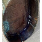 Antique red copper umbrella stand decorated with putti angels.