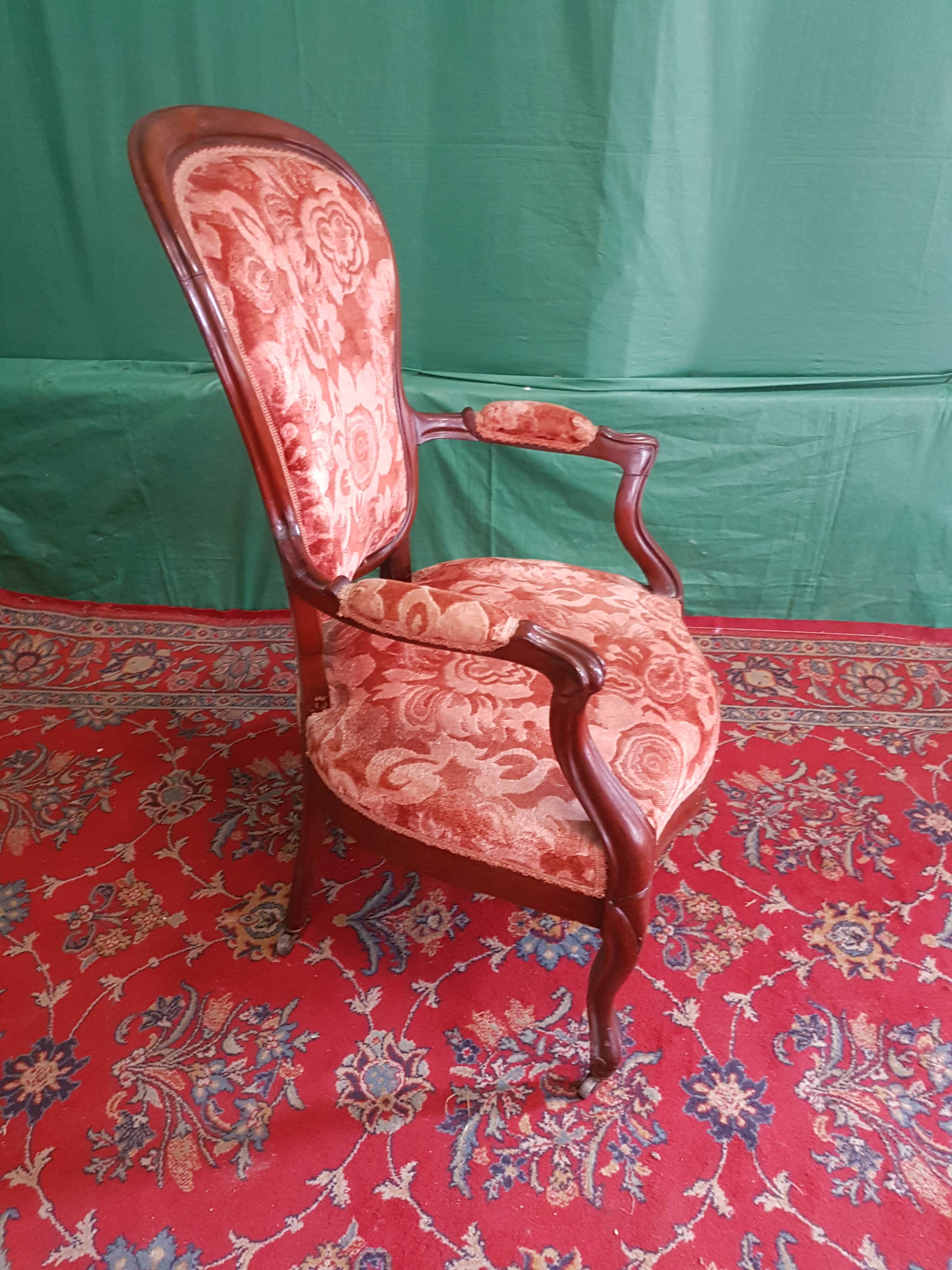Mahogany armchair