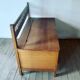 Vintage wooden and wicker bench and storage chest