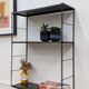 Vintage black metal shelf