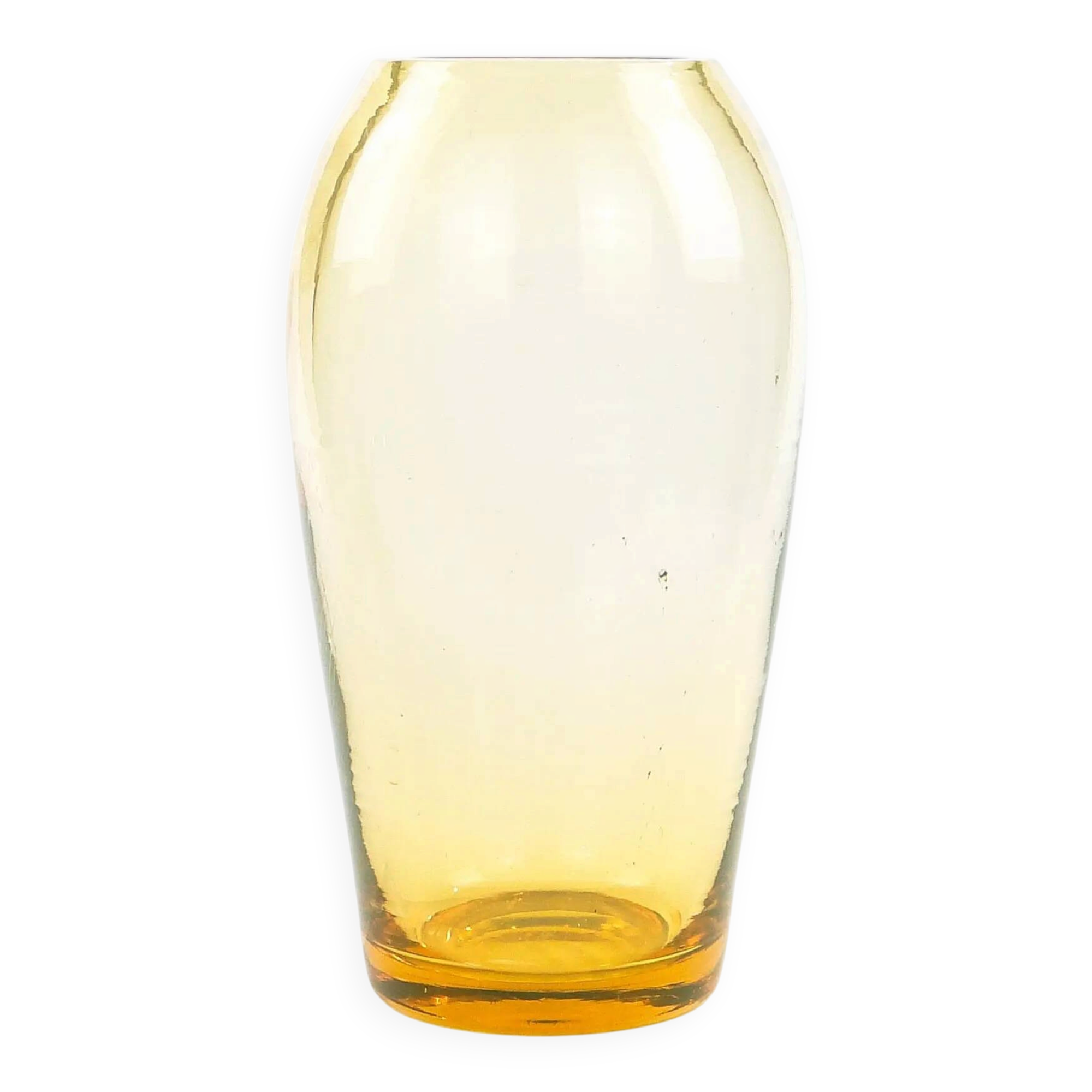 Modernist vase, uranium glass, Moser, Czechoslovakia, 1930s