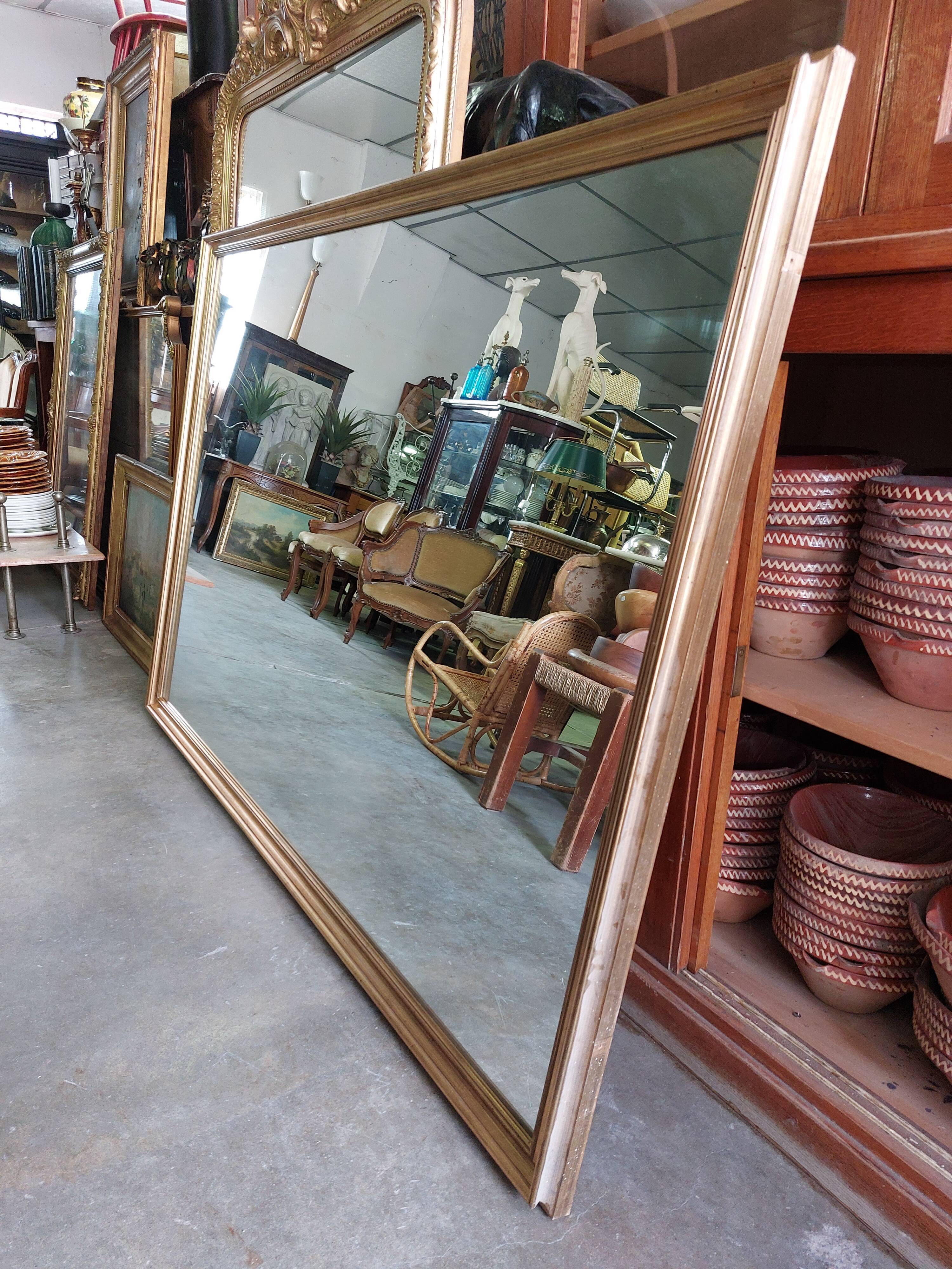 Mirror mirror mirror golden wood bistro style -1m68x1m15