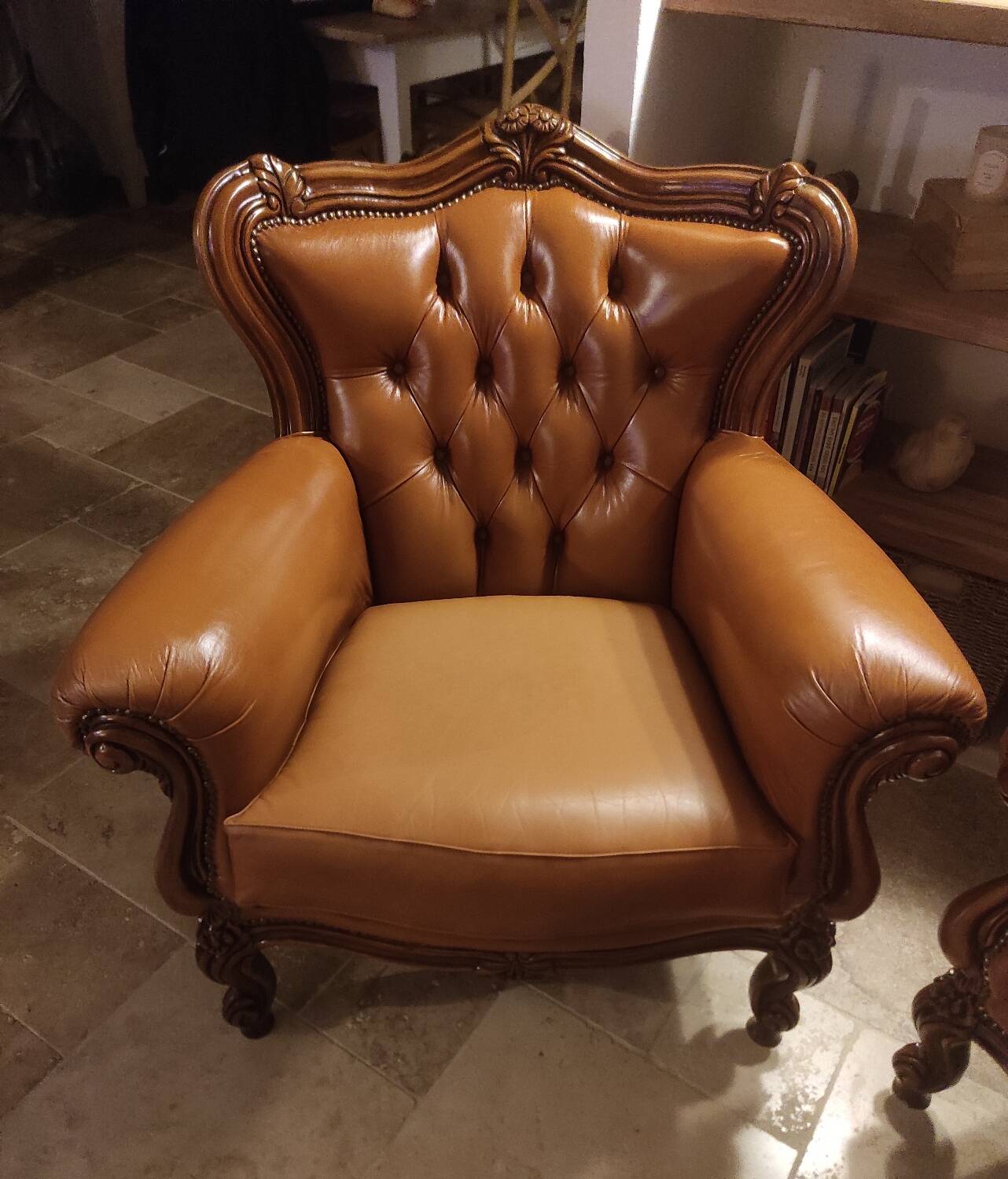 Pair of baroque armchairs