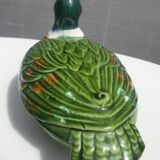 Earthenware duck signed Michel Caugant