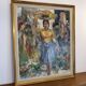 Oil on panel "Flower seller" by Jean GILIS (1897-1990)