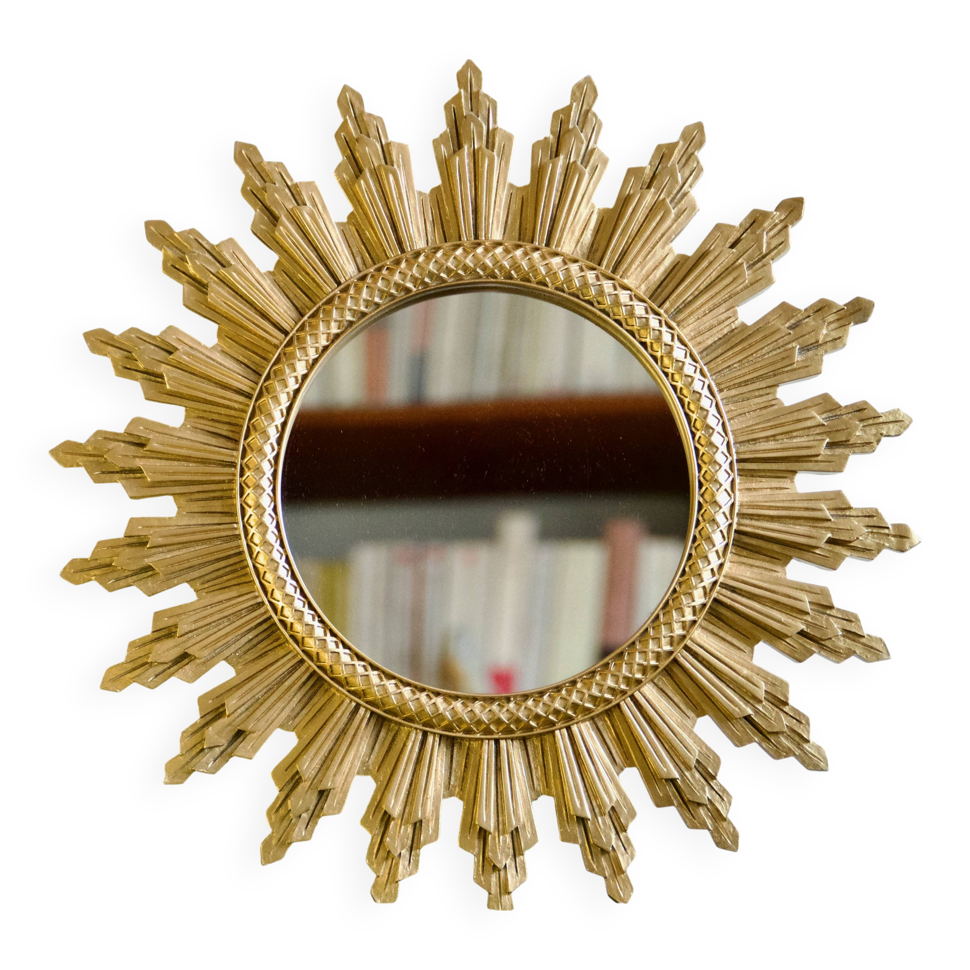 1970s Italian Gold Sun Mirror