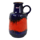 Vintage West Germany Pottery Scheurich Blue Orange Fat Lava 408-40