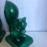 Pair of Art Deco ceramic book clamts