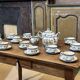 Tea and coffee service in Gien earthenware from the late 19th century with Renaissance decoration.