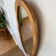 Miroir ovale en bois 118 x 42 cm