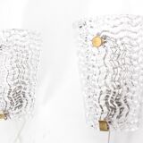Pair of Scandinavian crystal sconces
