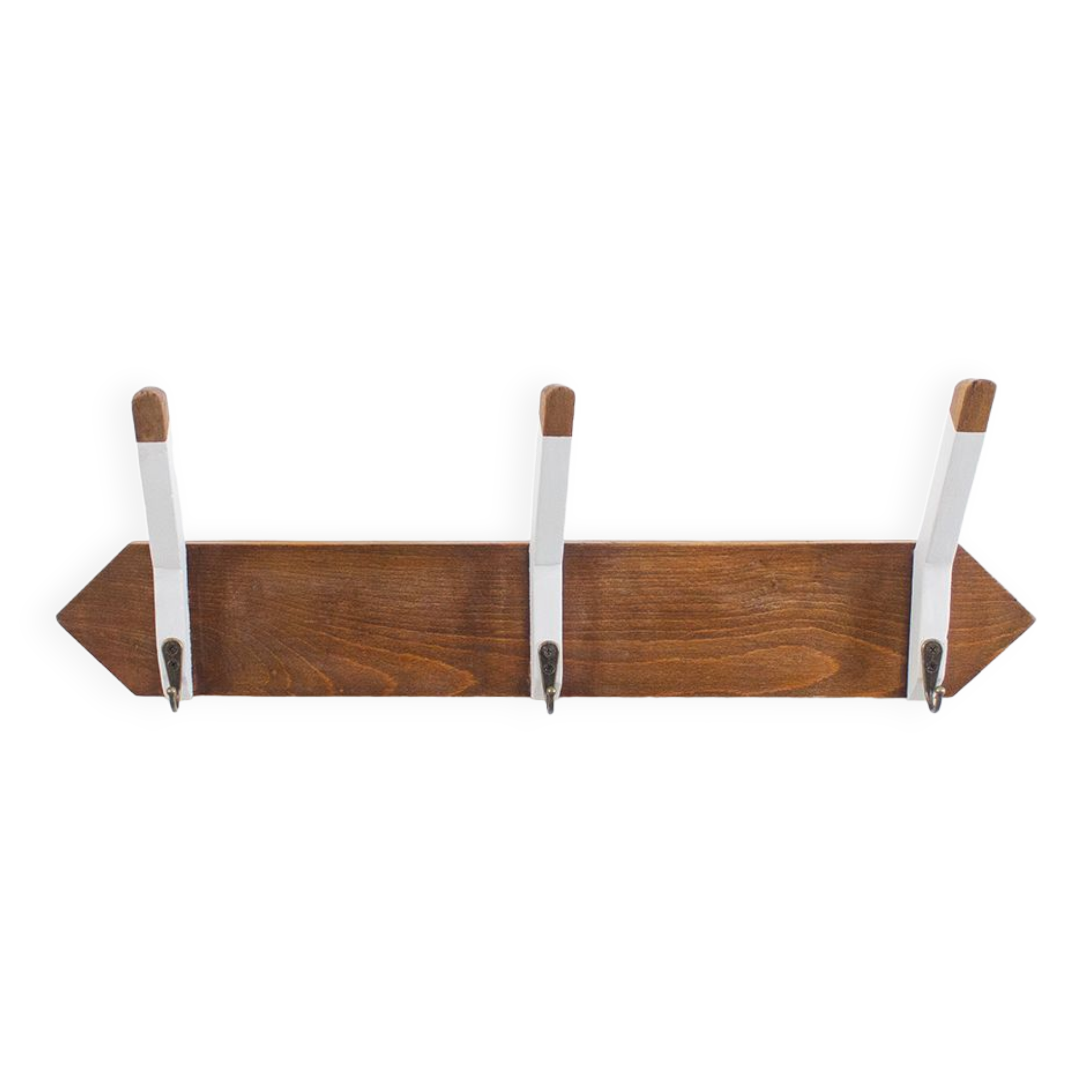 Art Deco Walnut Wall Coat Hanger, Spain, 1930's