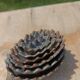 Vintage patinated metal hedgehog ashtrays – Greece