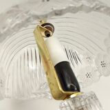 Table lamp in transparent crystal decoration flowers 28 cm