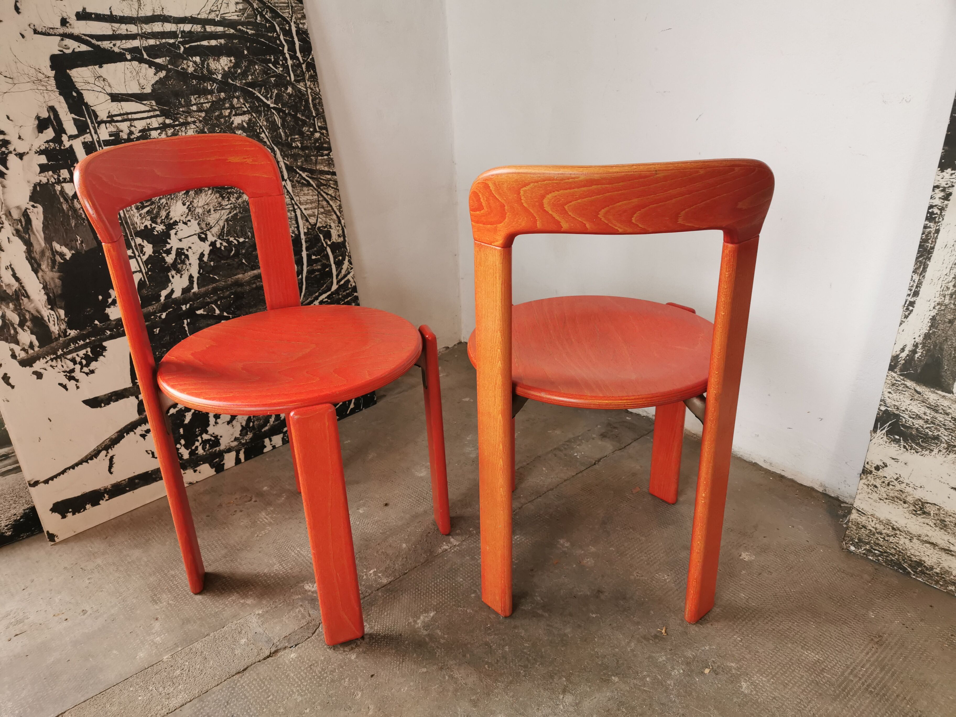 Pair of Rey chairs by Bruno Rey