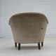 1960s, Danish armchair, original green furniture velour.