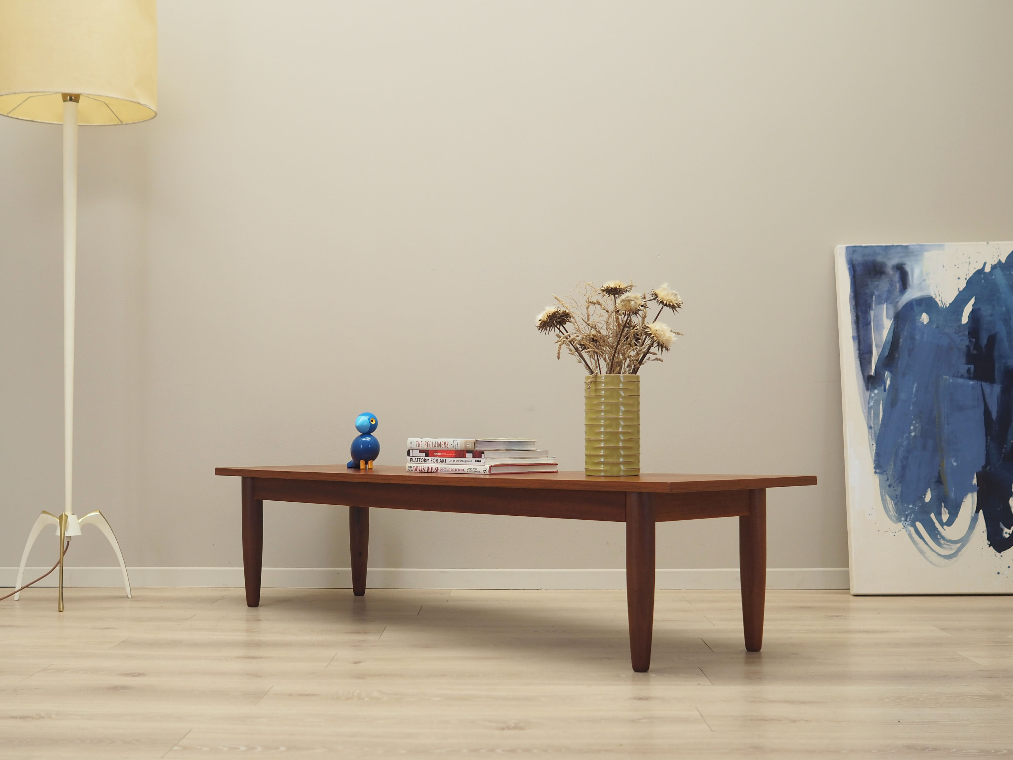 Panneau bas en teck, design danois, années 1970, production: Danemark