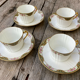 4 cups and under cups Limoges porcelain - Chabrol & Poirier 1925