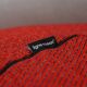 Pouf Ligne Roset, red tweed fabric, excellent condition.