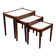 Scandinavian nesting tables in rosewood and formica, 1970.