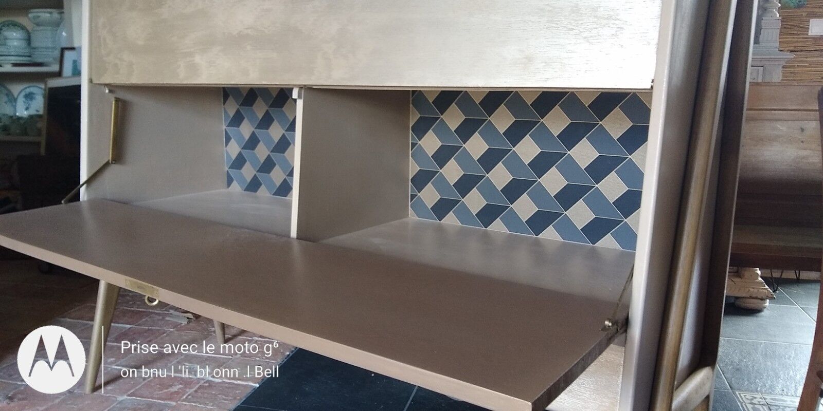 Vintage bar furniture by Louis Paolozzi for René Godfrid, 1950s