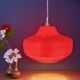Vintage red opaline suspension globe