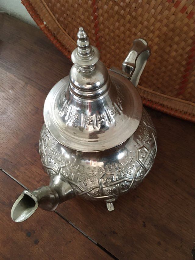 Large traditional Moroccan teapot.