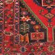 Ancient Asian rug made of cotton and wool, large knot.