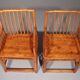 Rare Hongmu comb-back armchairs, hand-carved, late Qing dynasty, Asia