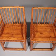 Rare Hongmu comb-back armchairs, hand-carved, late Qing dynasty, Asia