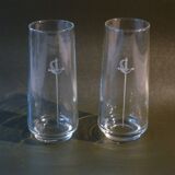 Set of 2 glasses with engraved sword