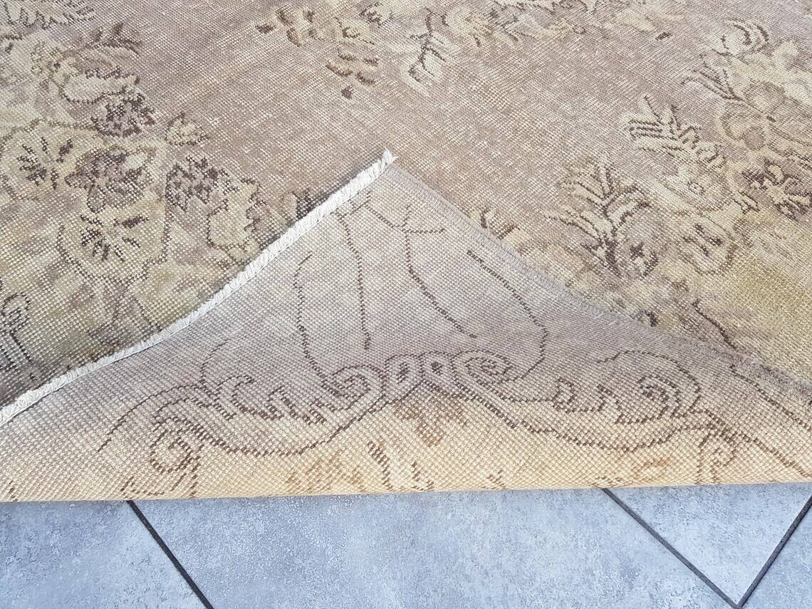 Beige Vintage Floral Carpet sku v623