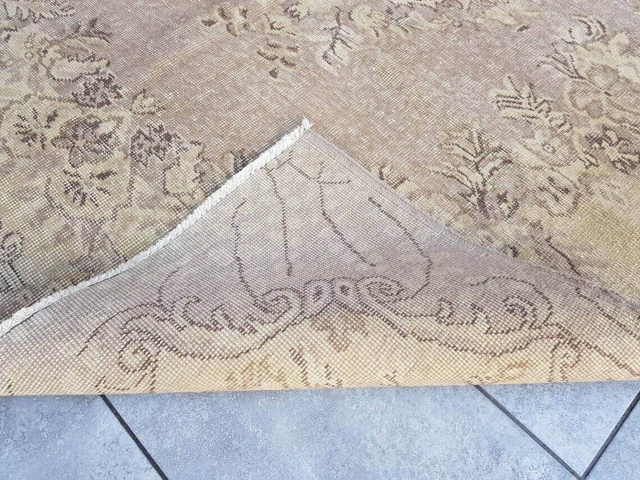 Tapis floral vintage beige sku v623