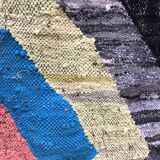 Moroccan Berber carpet Kilim Boucherouite 2.41x1.39m