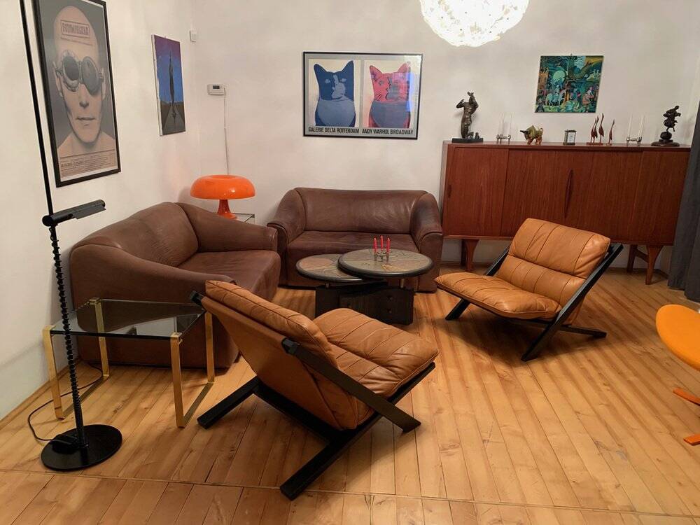 Set of armchairs by Ueli Berger, de Sede, Switzerland, 1970s