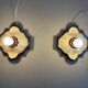 Pair of brown and cream ceramic wall lights by PAN Leuchten, 1970 Germany