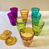 Colorful vintage lemonade glasses, Pasabahce Palaks