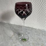 Verre à pied en cristal violet